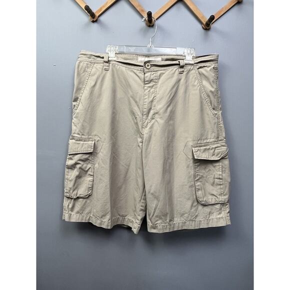 EMERGENCY EXIT Cargo Shorts Mens 38 khaki rip stop Casual‎ Outdoors Tan - Picture 1 of 5